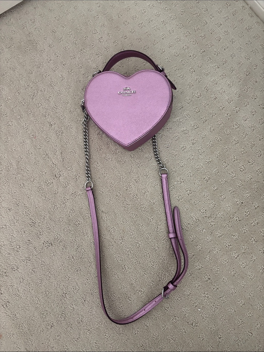 COACH Lilac/Purple Heart Crossbody Bag - Picture 1 of 6